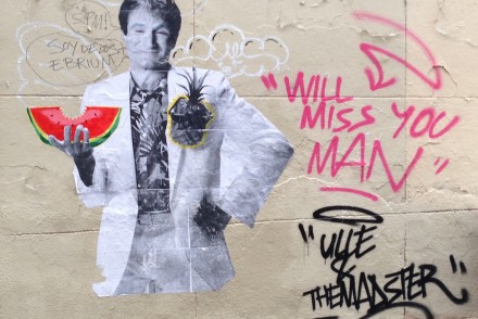Robin Williams in Gràcia, Barcelona.