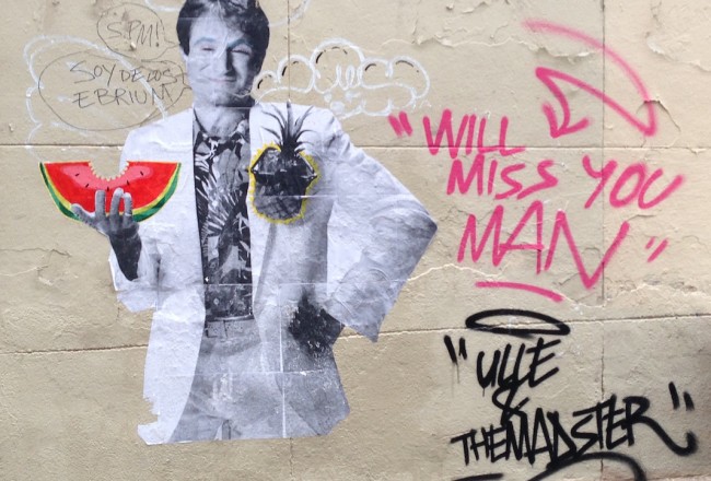 Robin Williams in Gràcia, Barcelona.