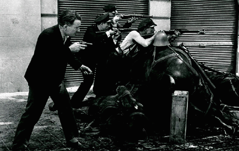 Assault Guards on Carrer Diputació, Barcelona, by Agusti Centelles