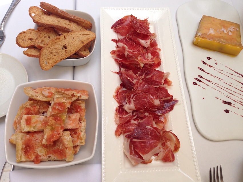 Jamon-iberico-with-pa-amb-tomaquet-and-terrine-of-foie-gras-at-Tram-Tram