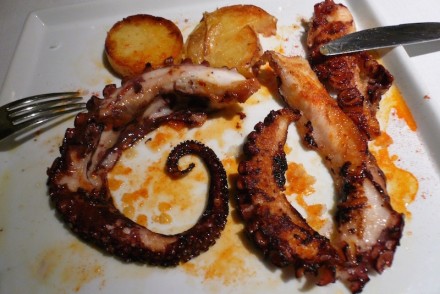 Pulpo a la brasa. Octopus